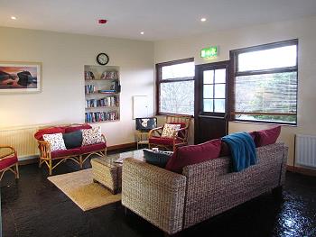 The open plan dining/sitting area